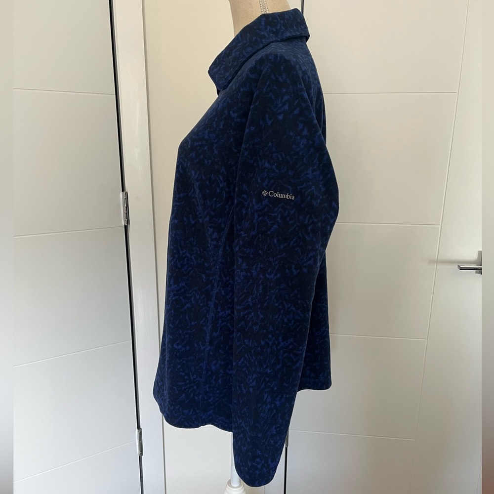 Columbia Women's Arctic Air Fleece 1/2 Zip Sweatshirt Navy Blue Abstract XXL $45 - Picture 7 of 12